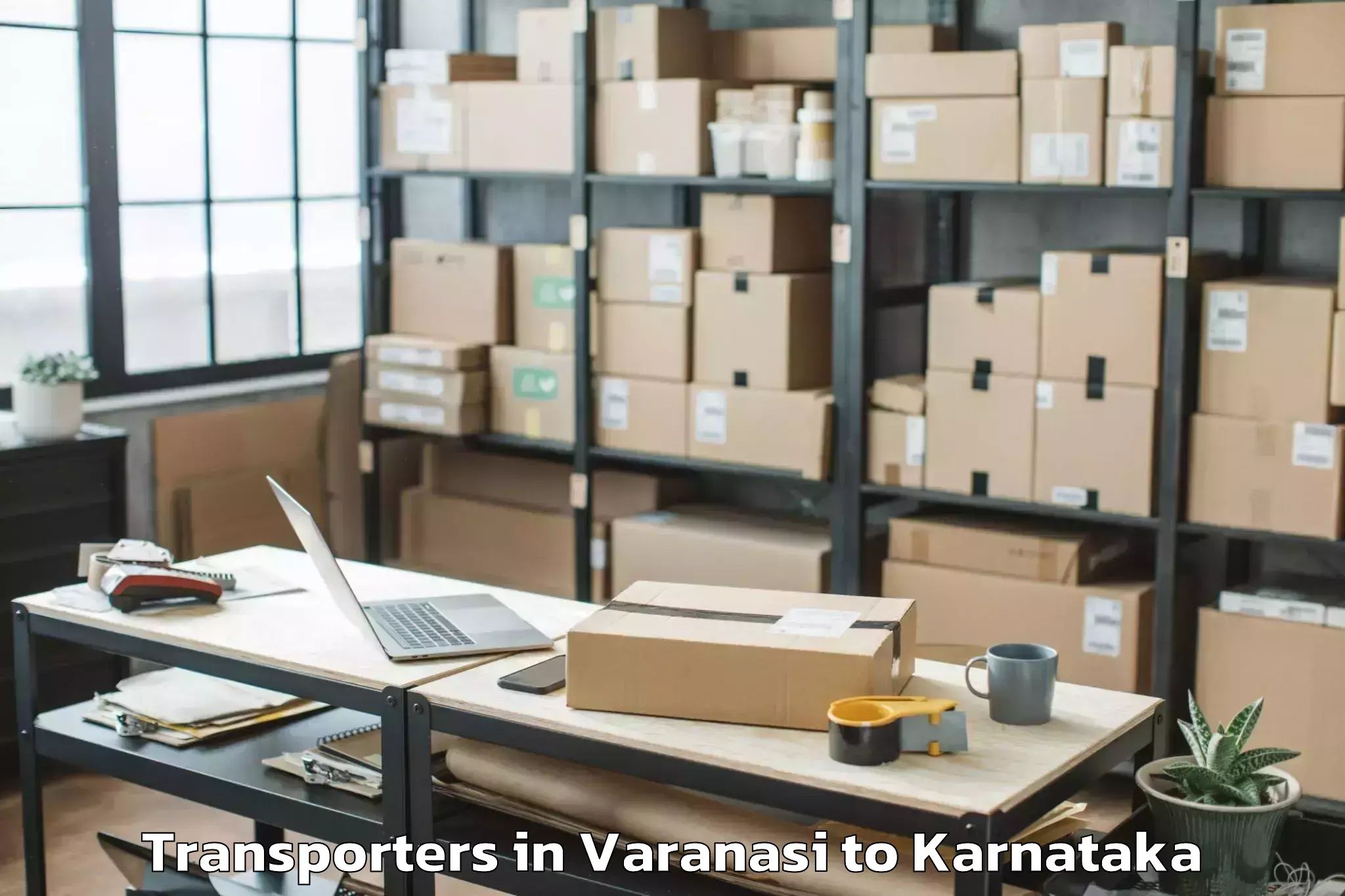 Book Varanasi to Manvi Transporters Online